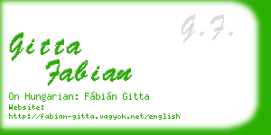 gitta fabian business card